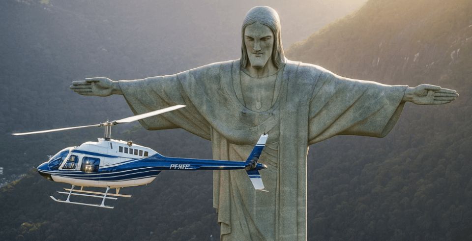 Sobrevoo de Helicóptero Regular- 9/10 minutos - Rota Cristo Redentor